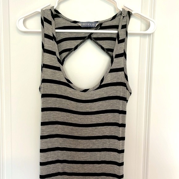 Black and Gray Maxi Dress - Picture 3 of 5